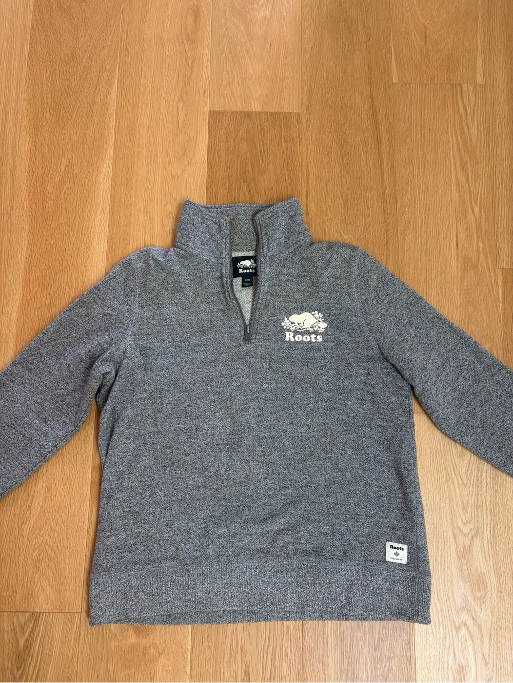 Roots Grey Heather Quarter-Zip Pullover